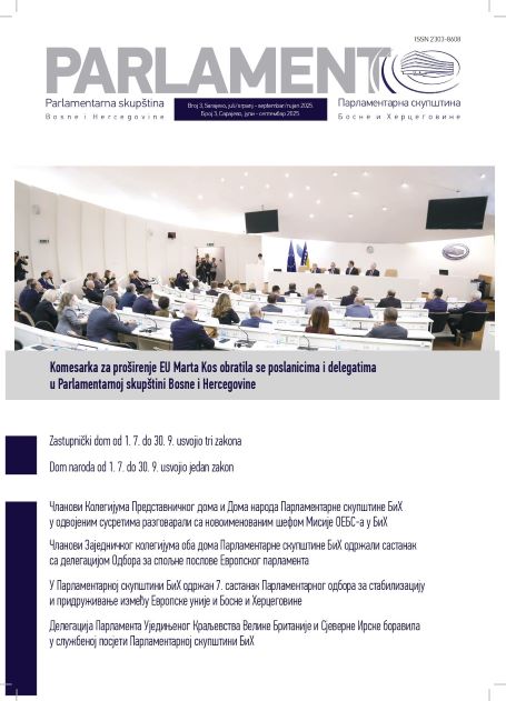 U fokusu novog broja biltena „Parlament“ posjeta EU komesarke za proširenje Marte Kos i intenzivne međunarodne aktivnosti PSBiH